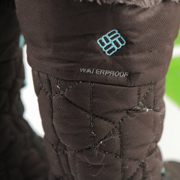 Columbia Womens Snow Minx Boot Size 7 Black Quilted Waterproof Omni Heat Lace-Up - Picture 3 of 12